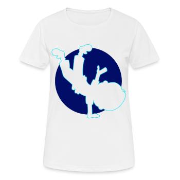 Breakdancer Breakdancing Tänzer - Frauen T-Shirt atmungsaktiv - Weiß - Vorne - AI Model Female 172 dark (172cm)