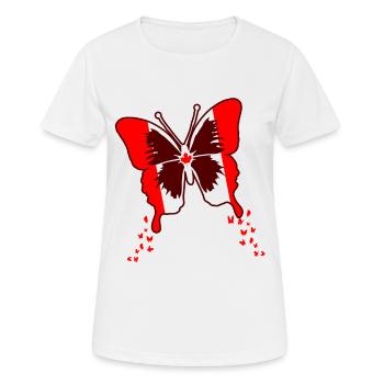 Kanada Flagge - Frauen T-Shirt atmungsaktiv - Weiß - Vorne - AI Model Female 172 dark (172cm)