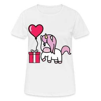 Unicorn - Gift - Valentine's Day 2023 Gift - Women's Breathable T-Shirt - white - Front - AI Model Female 172 dark (172cm)