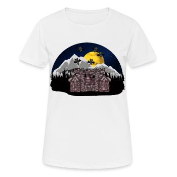 Chauves-souris Carpates, horreur, château, Halloween, effrayant - T-shirt respirant Femme - blanc - Devant - AI Model Female 172 dark (172cm)