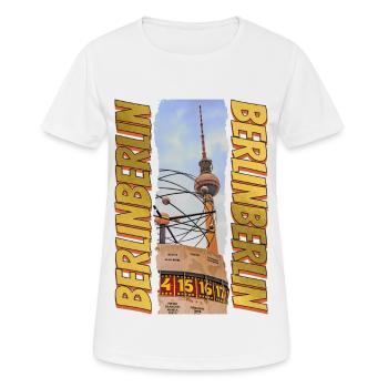 Berlin TV Tower Skyline Gold Germany - Women's Breathable T-Shirt - white - Front - AI Model Female 172 dark (172cm)
