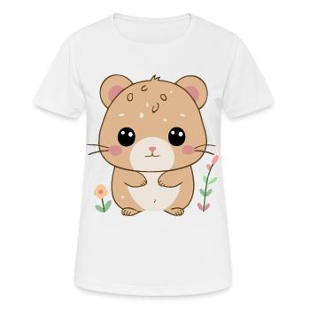 Hamster triste - T-shirt respirant Femme - blanc - Devant - AI Model Female 172 dark (172cm)
