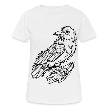 Cooler Rabe, tolles Geschenk Rabenfan - Frauen T-Shirt atmungsaktiv - Weiß - Vorne - AI Model Female 172 dark (172cm)
