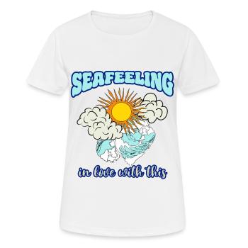 Seafeeling amoureux de cela - T-shirt respirant Femme - blanc - Devant - AI Model Female 172 dark (172cm)