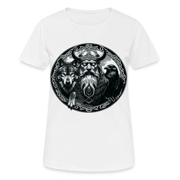 Odin Viking Valhalla Viking Marteau Thor Odin - T-shirt respirant Femme - blanc - Devant - AI Model Female 172 dark (172cm)