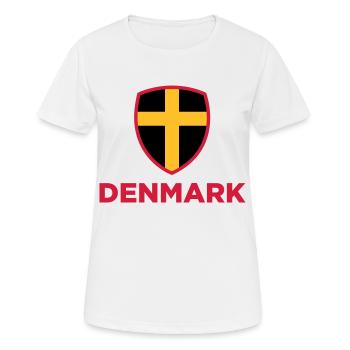 Drapeau national du Danemark - T-shirt respirant Femme - blanc - Devant - AI Model Female 172 dark (172cm)