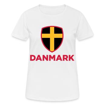 Drapeau national du Danemark - T-shirt respirant Femme - blanc - Devant - AI Model Female 172 dark (172cm)