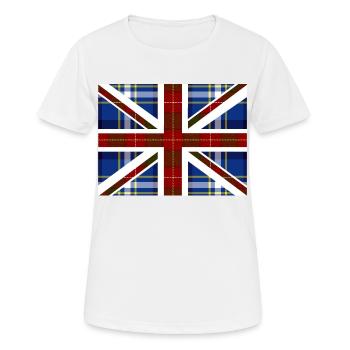 tartan union jack - Women's Breathable T-Shirt - white - Front - AI Model Female 172 dark (172cm)