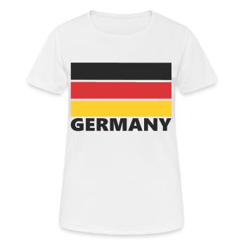 Germany, Germany - Women's Breathable T-Shirt - white - Front - AI Model Female 172 dark (172cm)
