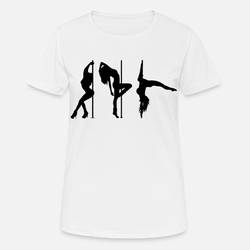 Pole Dance Pole Danse Danse pole dancing - T-shirt respirant Femme - blanc