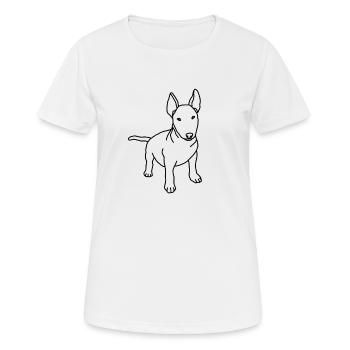 Bull Terrier, chien, chien de combat, dessin - T-shirt respirant Femme - blanc - Devant - AI Model Female 172 dark (172cm)