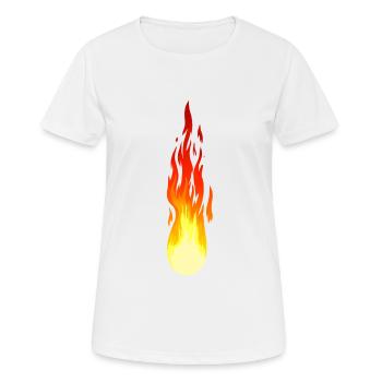 Flame Fire Comet Inferno Fire Fiery Heat - Women's Breathable T-Shirt - white - Front - AI Model Female 172 dark (172cm)