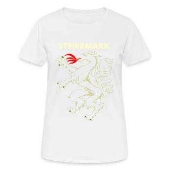 Steiermark - Frauen T-Shirt atmungsaktiv - Weiß - Vorne - AI Model Female 172 dark (172cm)