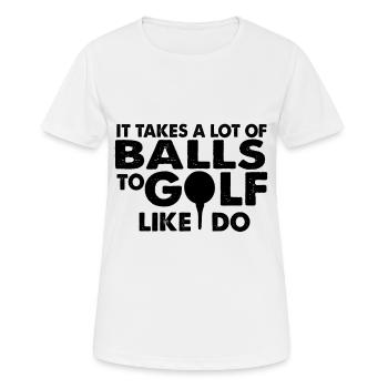 Golfspieler Geschenk - Frauen T-Shirt atmungsaktiv - Weiß - Vorne - AI Model Female 172 dark (172cm)
