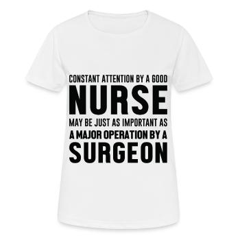 infirmière - T-shirt respirant Femme - blanc - Devant - AI Model Female 172 dark (172cm)