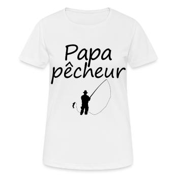 Stolzer Vater Sünder Angeln T-Shirt Geschenke - Frauen T-Shirt atmungsaktiv - Weiß - Vorne - AI Model Female 172 dark (172cm)