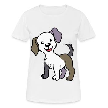 Hund Gassi Hundehalter Haustiere Köter Tierheim - Frauen T-Shirt atmungsaktiv - Weiß - Vorne - AI Model Female 172 dark (172cm)