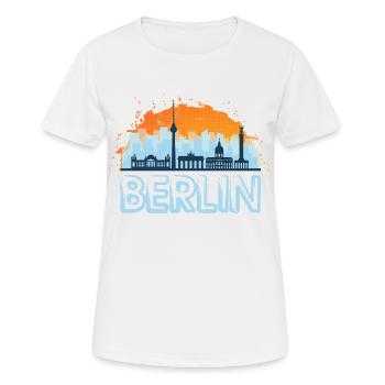 Berlin Deutschland Germany Skyline Stadt City - Frauen T-Shirt atmungsaktiv - Weiß - Vorne - AI Model Female 172 dark (172cm)