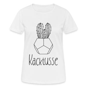 Kacktusse Kaktus sarkastischer Humor Satire - Frauen T-Shirt atmungsaktiv - Weiß - Vorne - AI Model Female 172 dark (172cm)