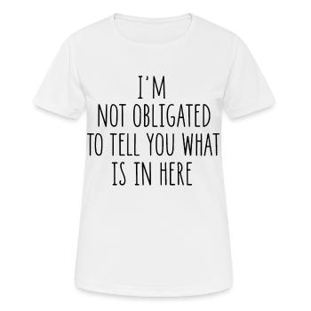 Drôle de slogan sarcastique - T-shirt respirant Femme - blanc - Devant - AI Model Female 172 dark (172cm)