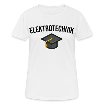Elektrotechnik Studium Ausbildung - Frauen T-Shirt atmungsaktiv - Weiß - Vorne - AI Model Female 172 dark (172cm)