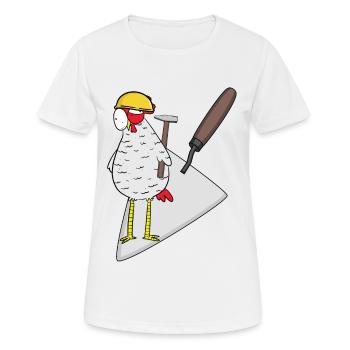 Artisan Poulet Maçon Maçon Truelle Travail - T-shirt respirant Femme - blanc - Devant - AI Model Female 172 dark (172cm)