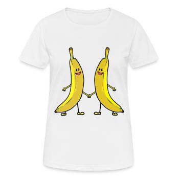 süße Bananen Obst Früchte Nahrungsmittel Kinder - Frauen T-Shirt atmungsaktiv - Weiß - Vorne - AI Model Female 172 dark (172cm)