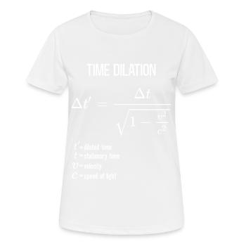 Time Dilation of Special Relativity - Frauen T-Shirt atmungsaktiv - Weiß - Vorne - AI Model Female 172 dark (172cm)