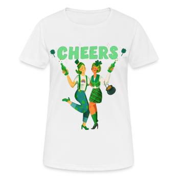 Prost. Fröhlichen St Patrick Tag! - Frauen T-Shirt atmungsaktiv - Weiß - Vorne - AI Model Female 172 dark (172cm)