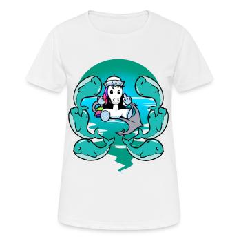 Baleine, Licorne, Marin, Marin Maritime, Marin - T-shirt respirant Femme - blanc - Devant - AI Model Female 172 dark (172cm)
