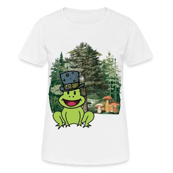 Waldbewohner Kröte Hut Frosch Waldtiere Kind - Frauen T-Shirt atmungsaktiv - Weiß - Vorne - AI Model Female 172 dark (172cm)
