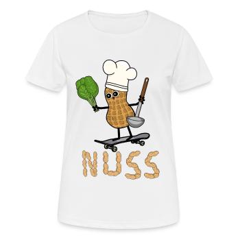 Cacahuète Cuire Légume Cuisson Rapide Cuisson Patin - T-shirt respirant Femme - blanc - Devant - AI Model Female 172 dark (172cm)