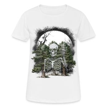 Wald Geist Gespenst Mitternacht Spuk Halloween - Frauen T-Shirt atmungsaktiv - Weiß - Vorne - AI Model Female 172 dark (172cm)