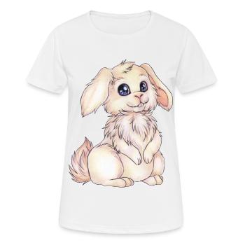 Niedlicher Hase süßes Kaninchen perfekt für Ostern - Frauen T-Shirt atmungsaktiv - Weiß - Vorne - AI Model Female 172 dark (172cm)