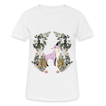 Fuchs Wildtier Vintage Retro 80er Waldtiere - Frauen T-Shirt atmungsaktiv - Weiß - Vorne - AI Model Female 172 dark (172cm)