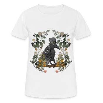 Corbeau Corbeau Raven oiseaux Vintage conte de fées personnage - T-shirt respirant Femme - blanc - Devant - AI Model Female 172 dark (172cm)