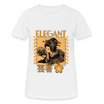 Elegant Geisha - Women's Breathable T-Shirt - white - Front - AI Model Female 172 dark (172cm)