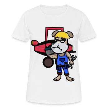 Atelier canin Réparation automobile Métier - T-shirt respirant Femme - blanc - Devant - AI Model Female 172 dark (172cm)
