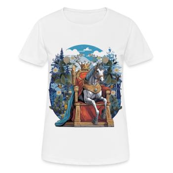 Cheval, Prince Charmant, Conte De Fées, Chevaux, Coursier, Règle - T-shirt respirant Femme - blanc - Devant - AI Model Female 172 dark (172cm)
