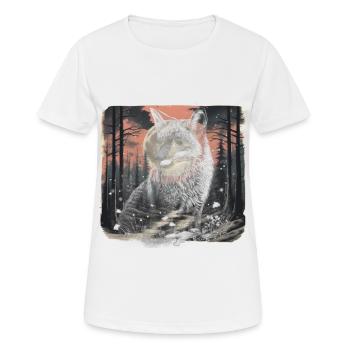 Renard de la forêt Animaux de la forêt Animaux sauvages Renards Nature - T-shirt respirant Femme - blanc - Devant - AI Model Female 172 dark (172cm)