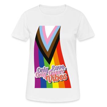 Pride Spectrum: LGBTQIA+ Celebration - Frauen T-Shirt atmungsaktiv - Weiß - Vorne - AI Model Female 172 dark (172cm)