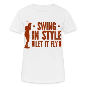 Golf - Golf Club Goldspieler Birdie Elite Luxury - T-shirt respirant Femme - blanc - Devant - AI Model Female 172 dark (172cm)