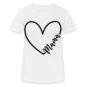 Mama - Frauen T-Shirt atmungsaktiv - Weiß - Vorne - AI Model Female 172 dark (172cm)