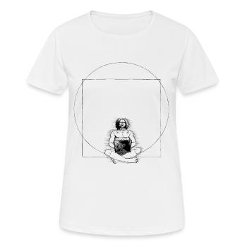 Nerd - Frauen T-Shirt atmungsaktiv - Weiß - Vorne - AI Model Female 172 dark (172cm)