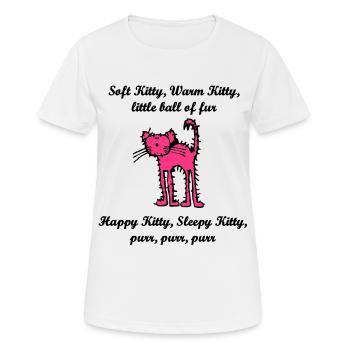 soft_kitty - Frauen T-Shirt atmungsaktiv - Weiß - Vorne - AI Model Female 172 dark (172cm)