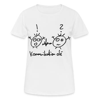Kommunikation Olé - Frauen T-Shirt atmungsaktiv - Weiß - Vorne - AI Model Female 172 dark (172cm)