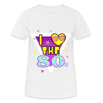 J'aime les années 80 - T-shirt respirant Femme - blanc - Devant - AI Model Female 172 dark (172cm)