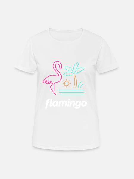 flamingo - Women's Breathable T-Shirt - white