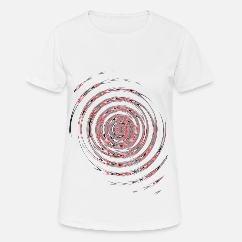 Black red waves - Women's Breathable T-Shirt - white