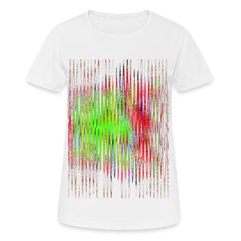 Sound waves - Women's Breathable T-Shirt - white - Front - AI Model Female 172 dark (172cm)